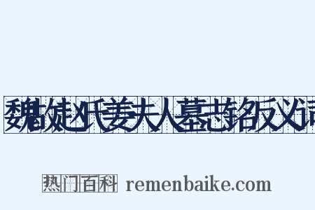 魏故赵氏姜夫人墓志铭反义词是什么意思的图片